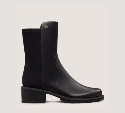 Stuart Weitzman 5050 Leather Lug-sole Knee Boots In Black