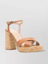 Stuart Weitzman Almond Toe High Heel Platform Sandals
