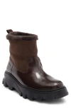 Stuart Weitzman Alton Genuine Shearling Lined Lug Sole Boot In Brown