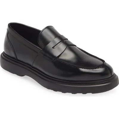 Stuart Weitzman Alvin Penny Loafer In Black