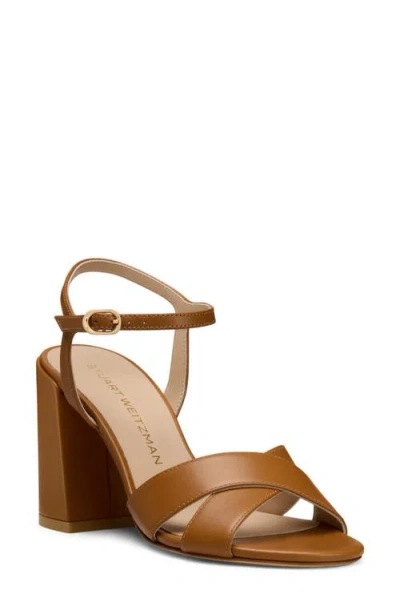 Stuart Weitzman Alyssa Criss-cross Sandals In Brown