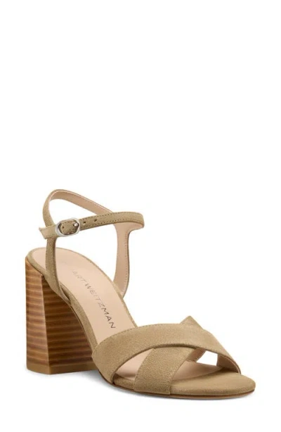 Stuart Weitzman Alyssa Ankle Strap Sandal In Brown
