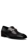 Stuart Weitzman Men's Ambrose Leather Lattice-bit Loafers In Black