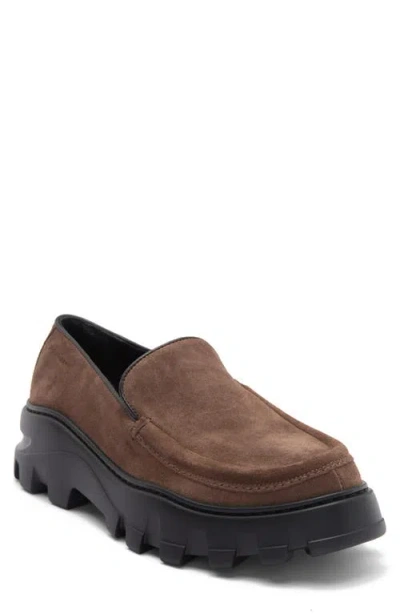 Stuart Weitzman Anders Platform Slip-on Shoe In Brown