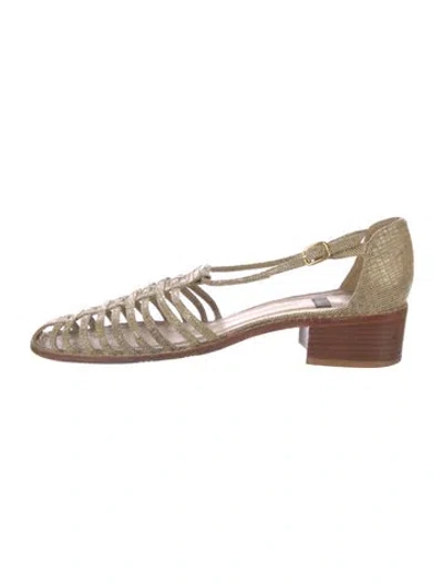 Pre-owned Stuart Weitzman Animal Print Gladiator Sandals In Neutral