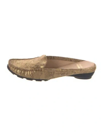 Pre-owned Stuart Weitzman Animal Print Mules In Multicolor