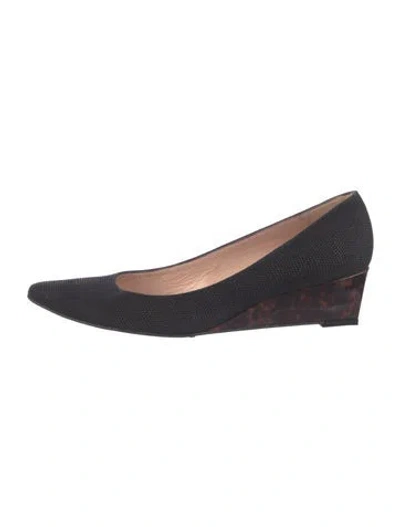 Pre-owned Stuart Weitzman Animal Print Pumps In Black