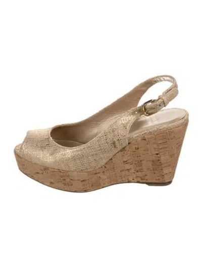 Pre-owned Stuart Weitzman Animal Print Slingback Pumps In Gray