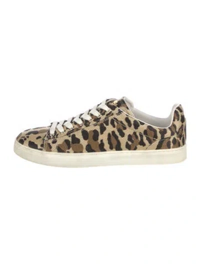 Pre-owned Stuart Weitzman Animal Print Sneakers In Neutral