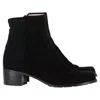 Stuart Weitzman Ankle Boots In Black Suede In Black