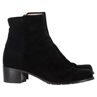 Stuart Weitzman Ankle Boots In Black Suede