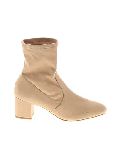 Pre-owned Stuart Weitzman Ankle Boots In Tan