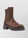 Stuart Weitzman Ankle Boots With Chunky Heel And Round Toe In Animal Print