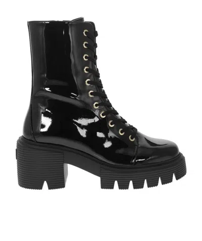 Stuart Weitzman Ankle Lace-up Fastening Boots In Black