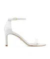Stuart Weitzman Ankle Strap High-heeled Sandals In White