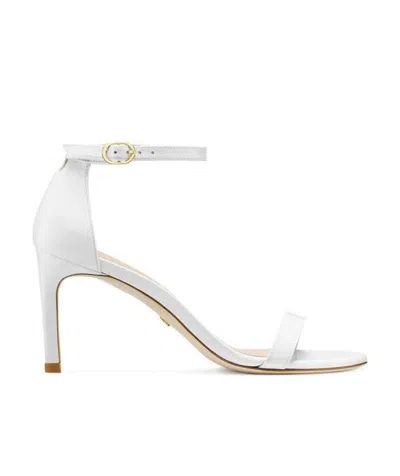 Stuart Weitzman Ankle Strap High-heeled Sandals In White