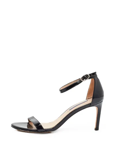 Pre-owned Stuart Weitzman Ankle-strap Sandals In 黑色