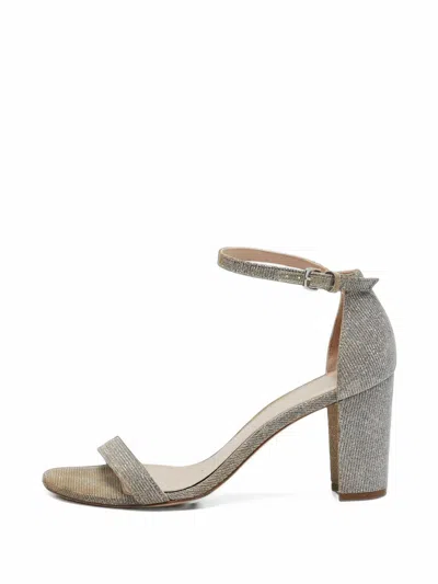 Pre-owned Stuart Weitzman Ankle-strap Sandals In Silver