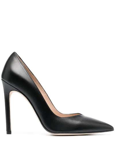 Stuart Weitzman Anny 110 Leather Pumps In Black