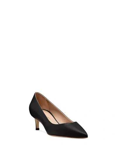 Pre-owned Stuart Weitzman Anny 50 Leather Suede Pumps 6.5 7 7.5 8 8.5 9 10 10.5 11 In Black