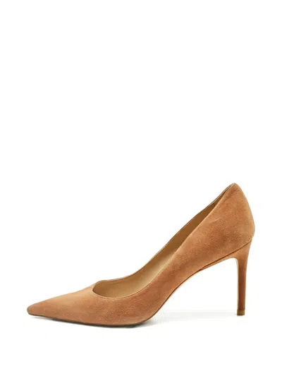 Pre-owned Stuart Weitzman Anny Pointed Pumps In Brown