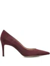 Stuart Weitzman 75mm Stuart Power 75 Pointed-toepump In Burgundy