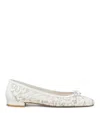 Stuart Weitzman Arabella Ballet Flat In White