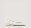 Stuart Weitzman Arabella Ballet Flat In White