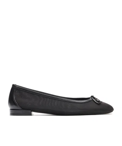 Stuart Weitzman Emilia Mary Jane Ballerina Shoes In Black