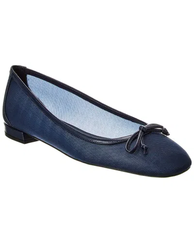 Stuart Weitzman Arabella Mesh & Leather Ballet Flat In Blue