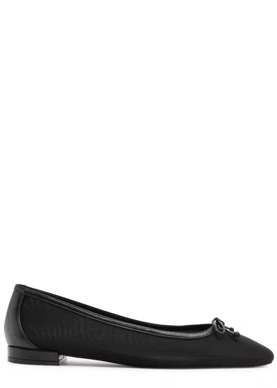 Stuart Weitzman Arabella Mesh Ballet Flats In Black