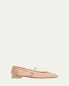 Stuart Weitzman Arabella Mary Jane Ballet Flat In Ginger