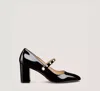 Stuart Weitzman Ari Pearl Mary Jane 75 In Black