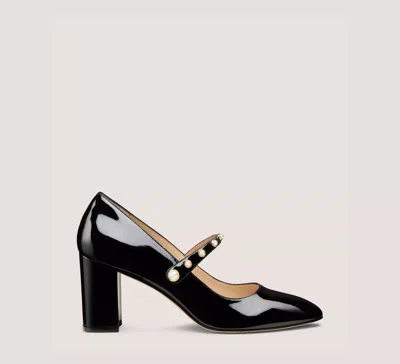 Stuart Weitzman Ari Pearl Mary Jane 75 In Black
