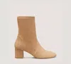 Stuart Weitzman Ariana 60 Sock Bootie The Sw Outlet In Sandalwood