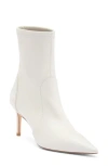 Stuart Weitzman Audrey 75 Stretch Bootie In White.