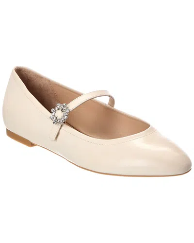 Stuart Weitzman Aura Leather Mary Jane In Neutral