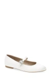Stuart Weitzman Aura Mary Jane Flat In White