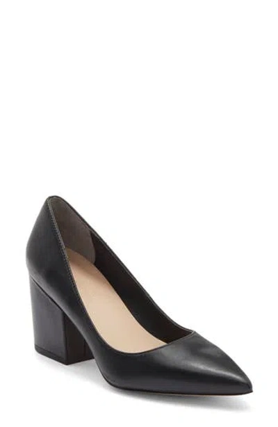 Stuart Weitzman Ave 75 Block Heel Pump In Black