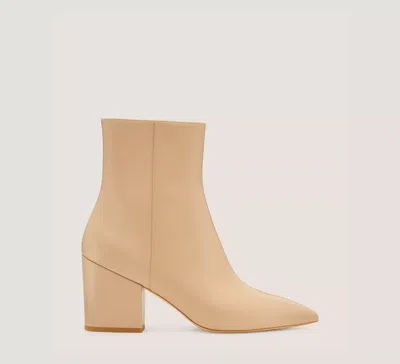 Stuart Weitzman Avenue 75 Block Bootie The Sw Outlet In Golden Beige