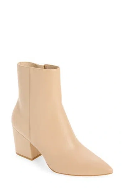 Stuart Weitzman Avenue 75 Block Heel Bootie In Neutral