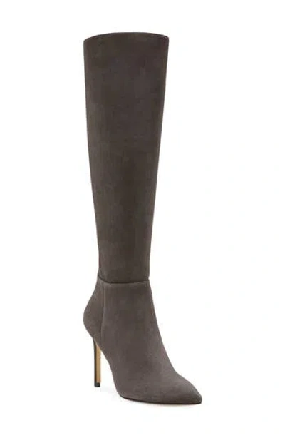 Stuart Weitzman Avenue Stiletto Boot In Slate