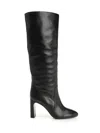 Stuart Weitzman Babette Leather Tube Boot In Black