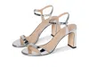 Stuart Weitzman Babette Metallic Ankle-strap Sandals In Silver