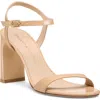 Stuart Weitzman Babette Patent Ankle-strap Sandals In Neutral