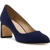 Stuart Weitzman Babette Block Heel Pump In Blue