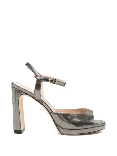 Stuart Weitzman Babette Heeled Sandals In Gray