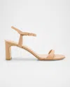 Stuart Weitzman Babette Leather Ankle-strap Sandals