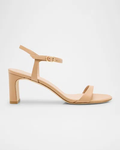 STUART WEITZMAN BABETTE LEATHER ANKLE-STRAP SANDALS