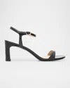 Stuart Weitzman Babette Leather Ankle-strap Sandals
